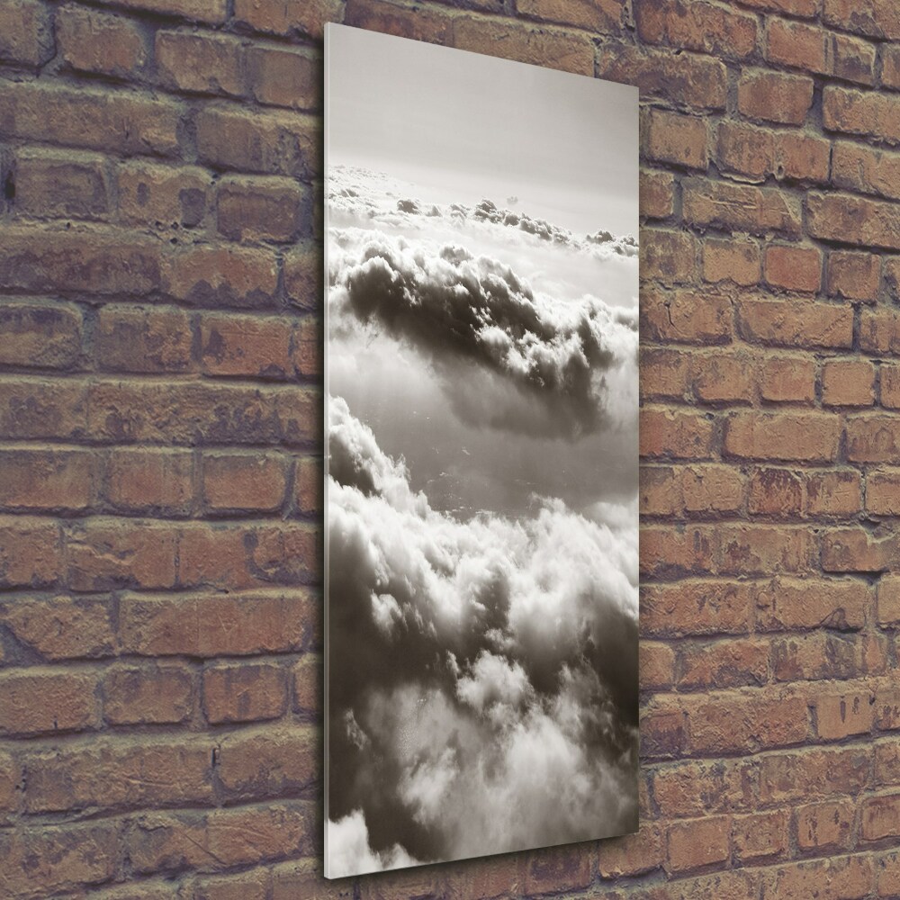 Photo printed on glass Flight over the clouds