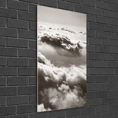 Photo printed on glass Flight over the clouds