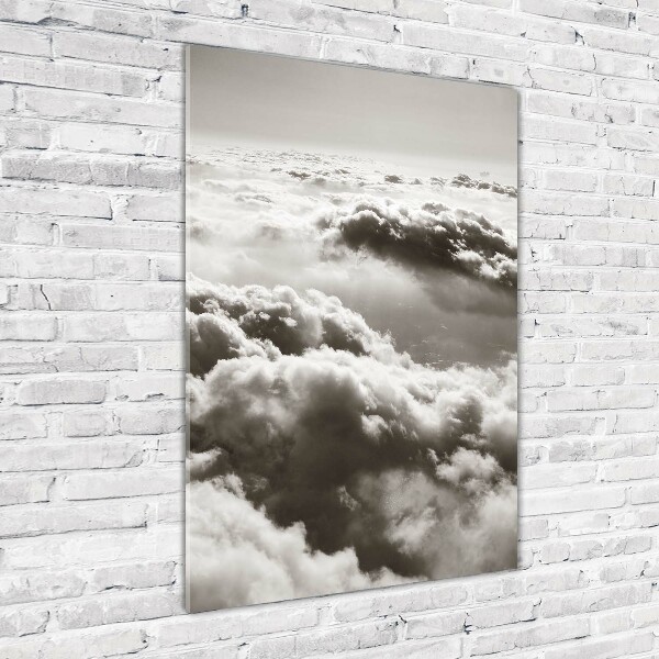 Photo printed on glass Flight over the clouds