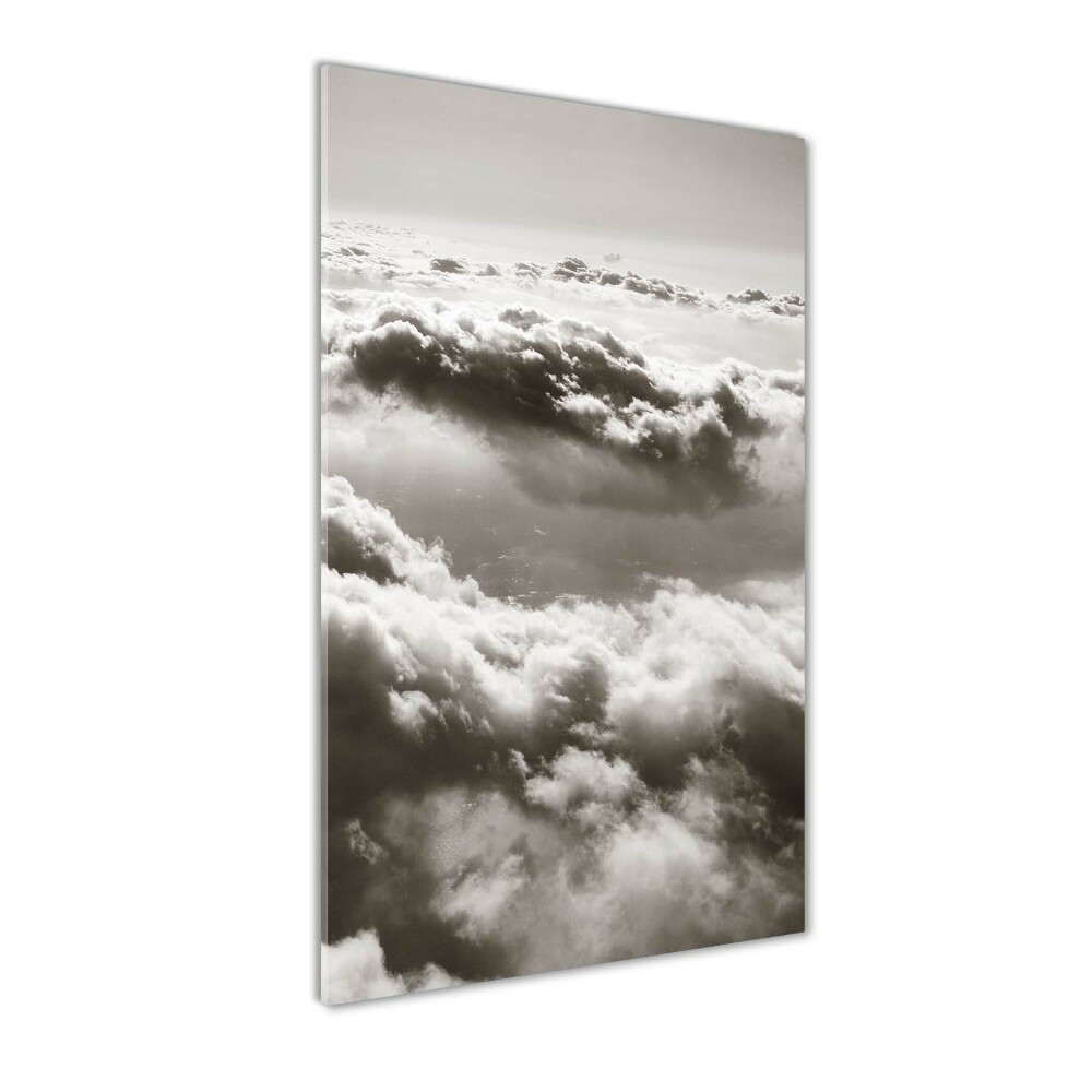 Photo printed on glass Flight over the clouds