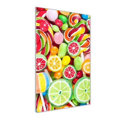 Glass art picture Colorful candies