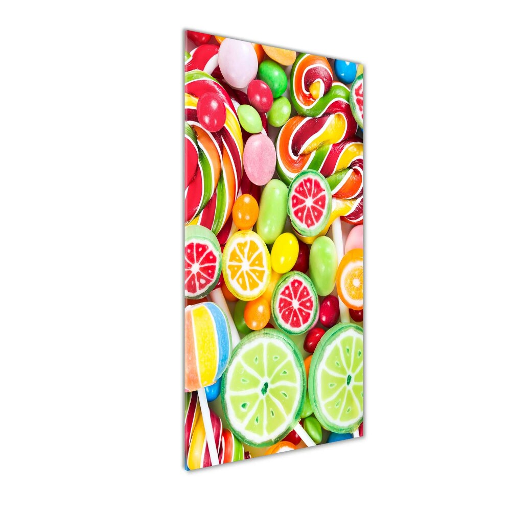 Glass art picture Colorful candies