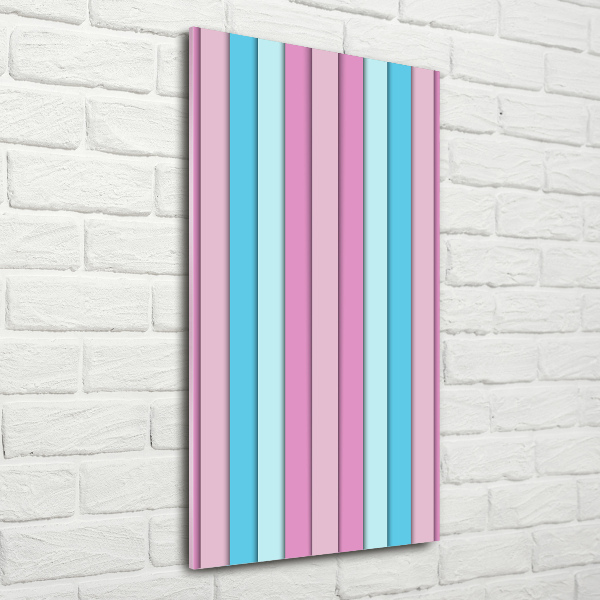 Glass wall art Colorful stripes