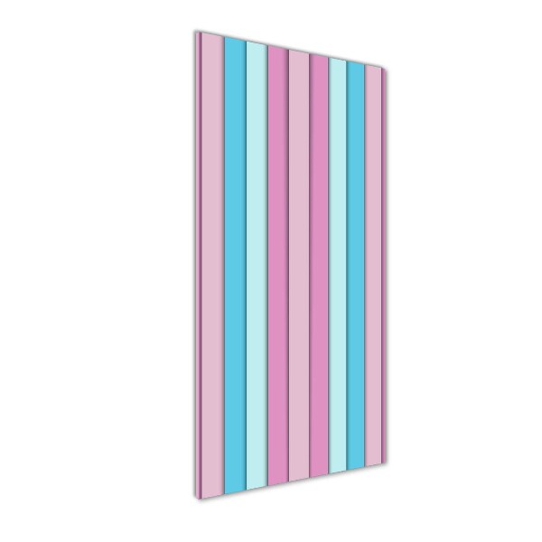 Glass wall art Colorful stripes