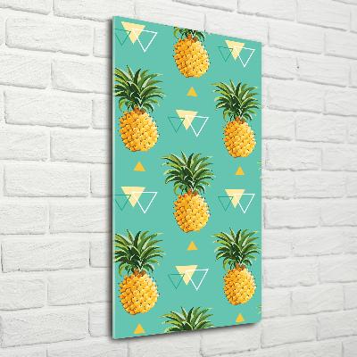 Wall art on glass Pineapple