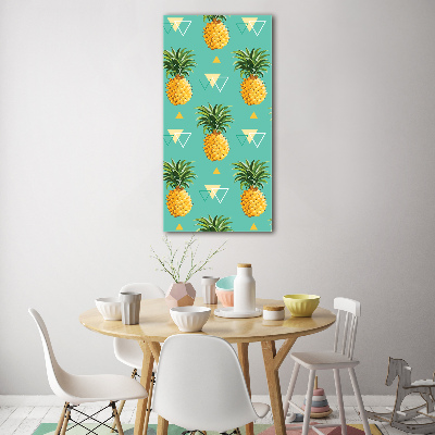 Wall art on glass Pineapple