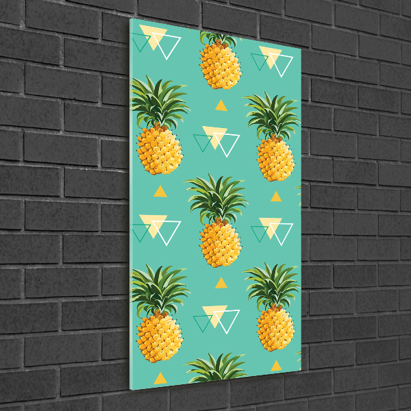 Wall art on glass Pineapple