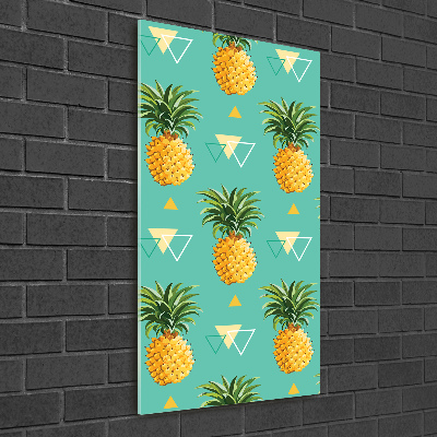 Wall art on glass Pineapple