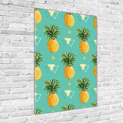 Wall art on glass Pineapple