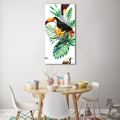 Photo printed on glass Tropical birds