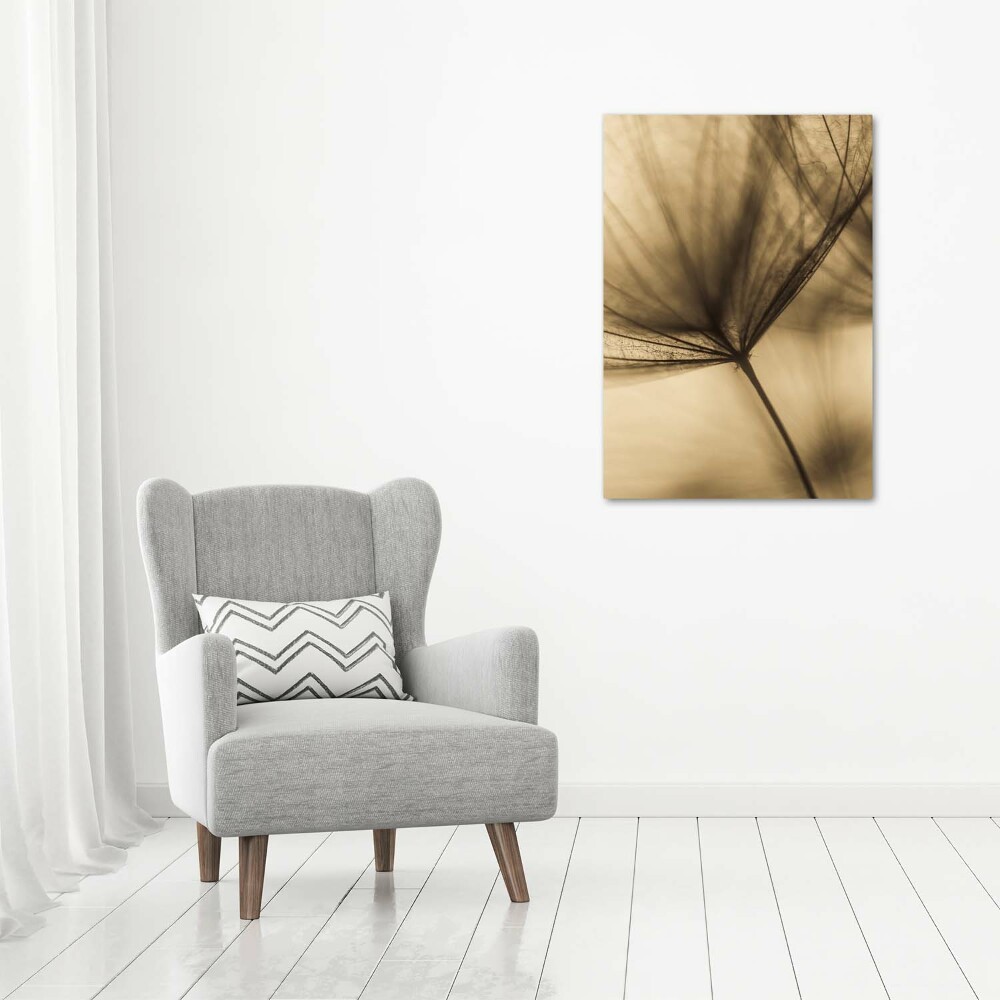 Photo printed on glass Dandelion seed