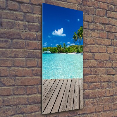 Photo printed on glass Tropical beach