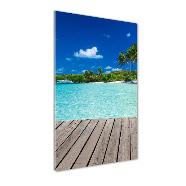 Photo printed on glass Tropical beach