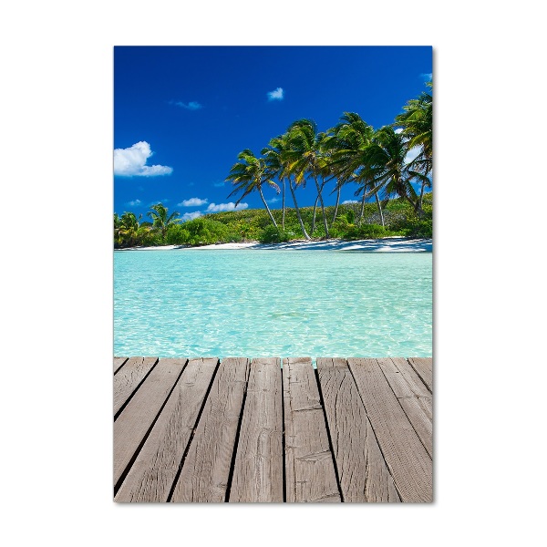 Photo printed on glass Tropical beach