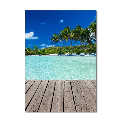 Photo printed on glass Tropical beach