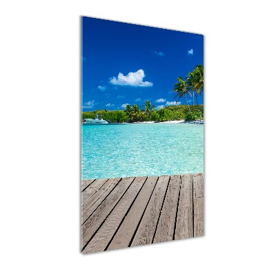 Photo printed on glass Tropical beach