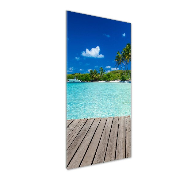 Photo printed on glass Tropical beach