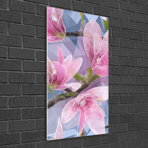 Photo printed on glass Magnolia