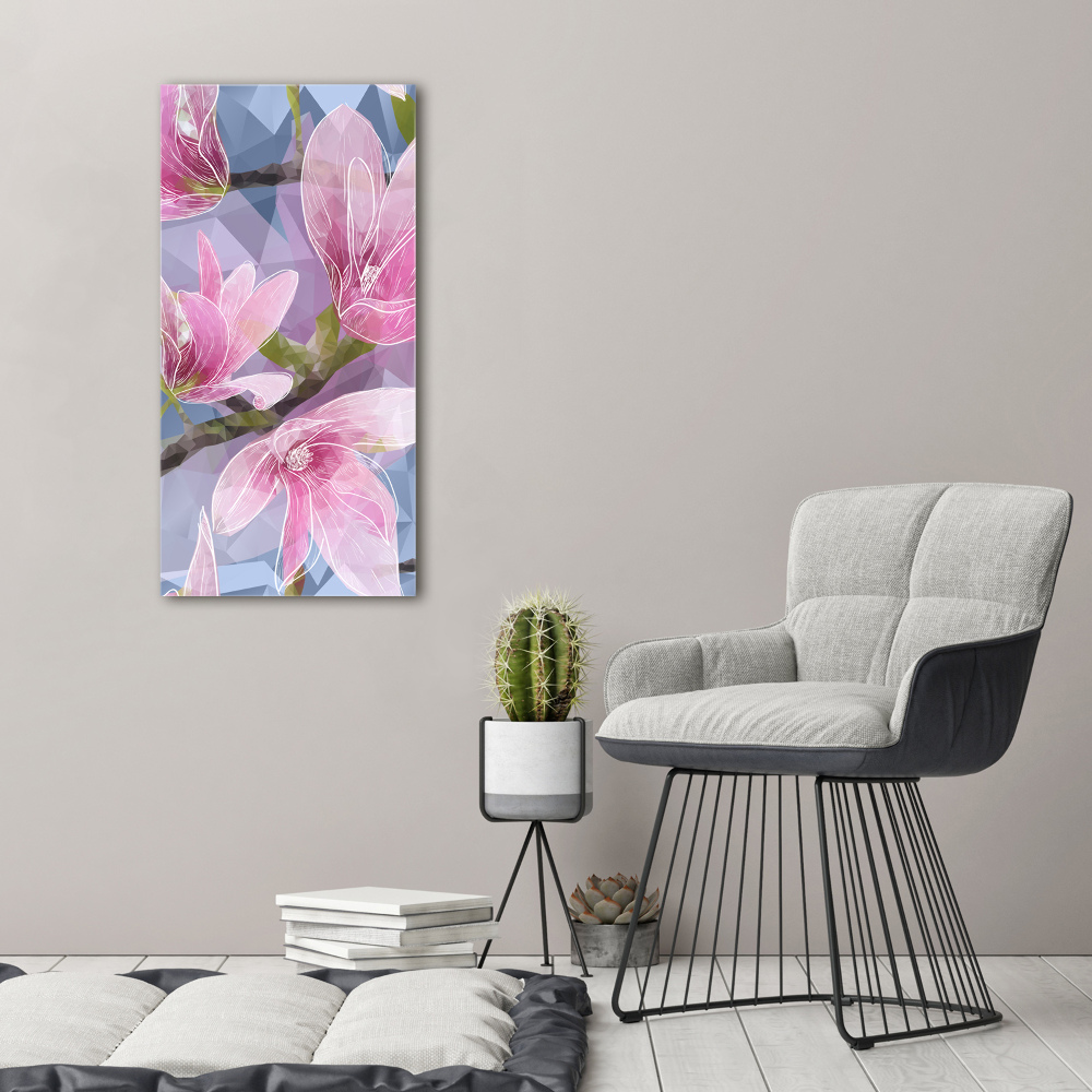 Photo printed on glass Magnolia