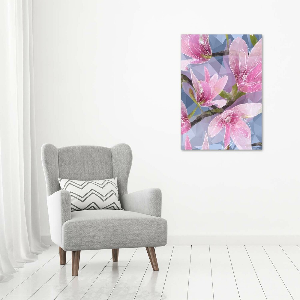 Photo printed on glass Magnolia