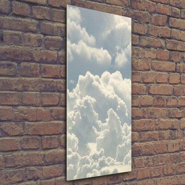 Printed glass wall art Clouds