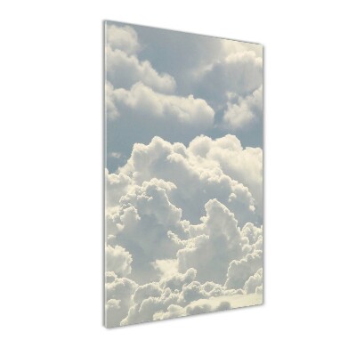 Printed glass wall art Clouds