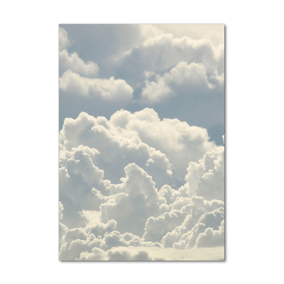 Printed glass wall art Clouds