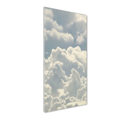 Printed glass wall art Clouds