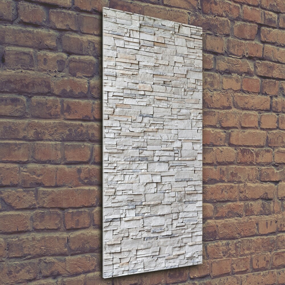 Glass art picture Stone wall