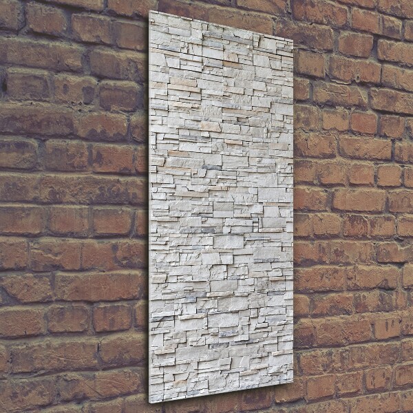 Glass art picture Stone wall