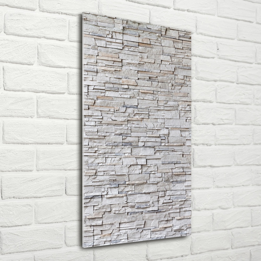 Glass art picture Stone wall