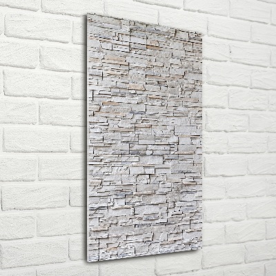 Glass art picture Stone wall