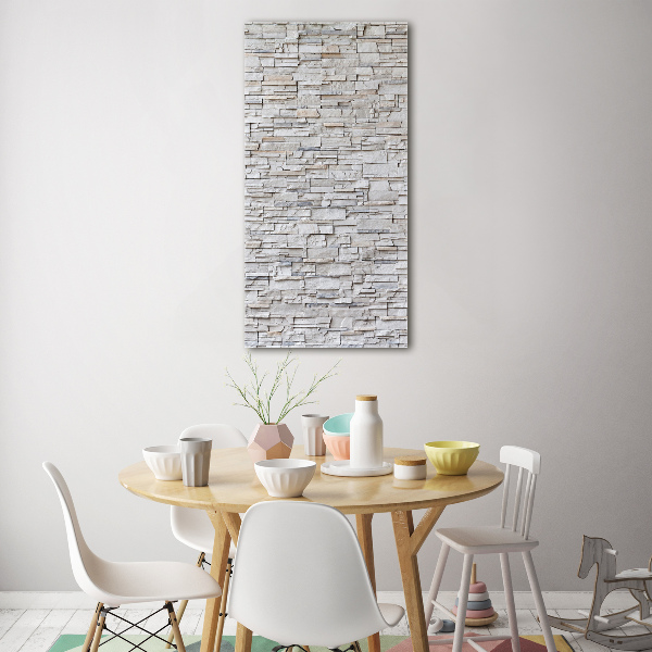 Glass art picture Stone wall