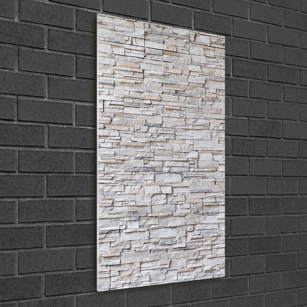 Glass art picture Stone wall