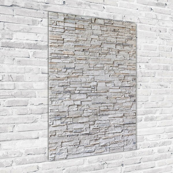 Glass art picture Stone wall