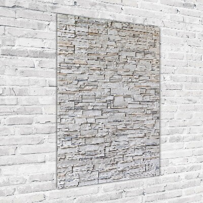 Glass art picture Stone wall