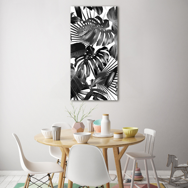 Photo printed on glass Tropical leaves