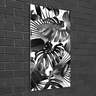 Photo printed on glass Tropical leaves