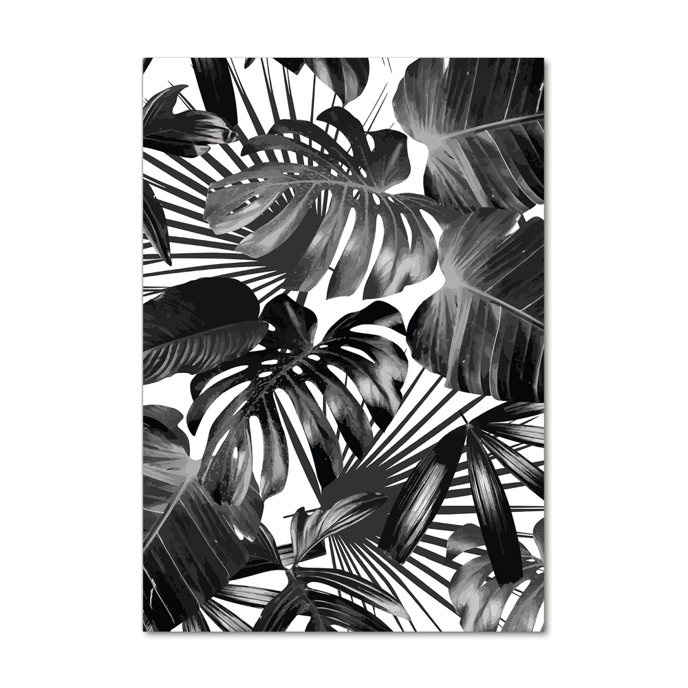 Photo printed on glass Tropical leaves