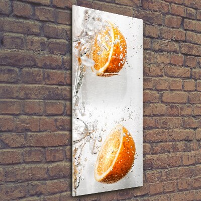 Glass wall art Oranges