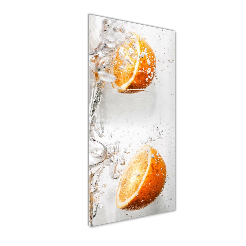 Glass wall art Oranges