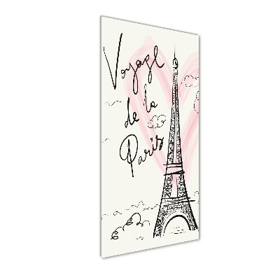 Wall art on glass Eiffel Paris tower