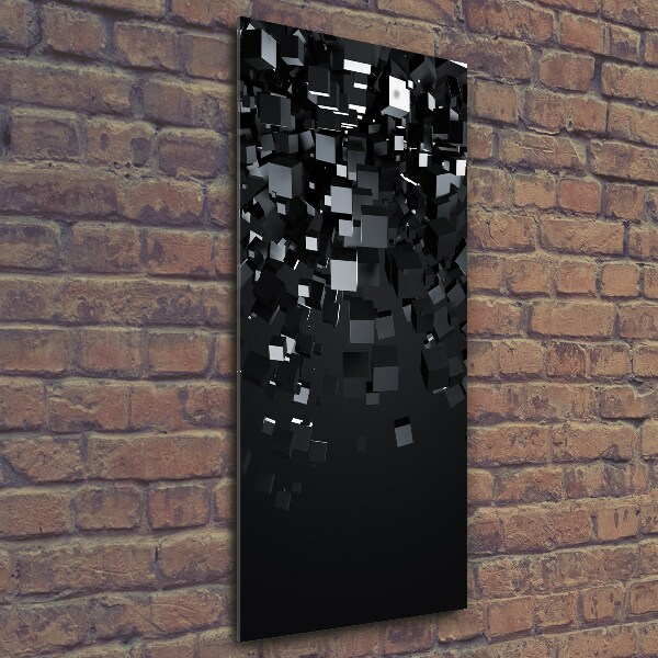 Wall art on glass 3D abstraction