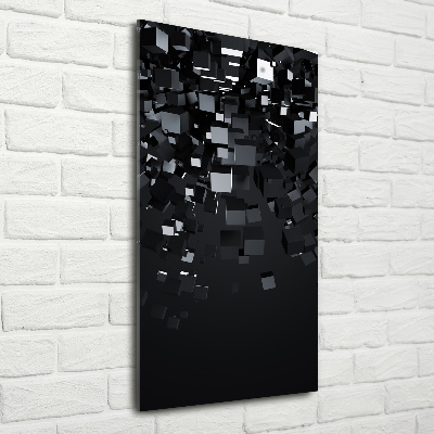 Wall art on glass 3D abstraction