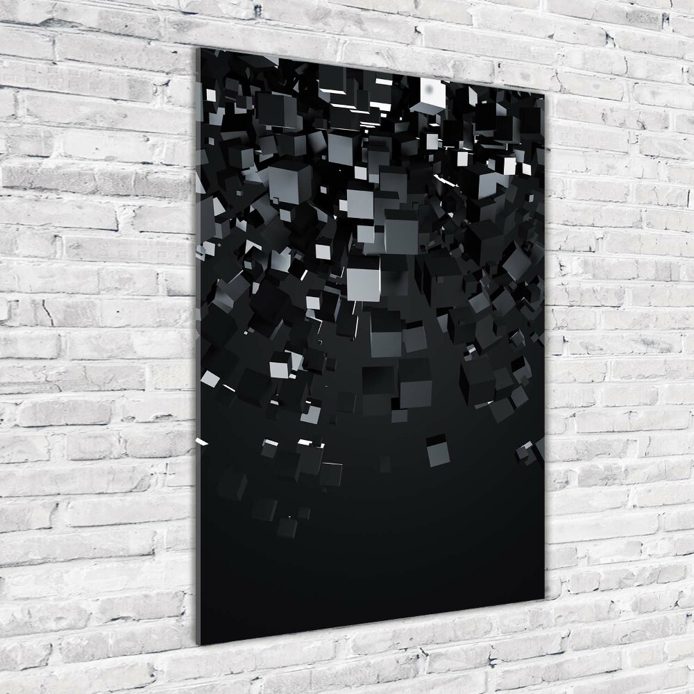 Wall art on glass 3D abstraction