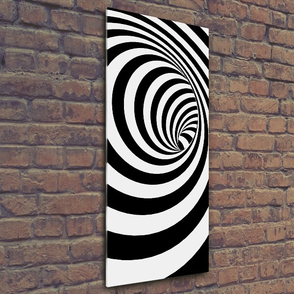 Wall art on glass Striped spiral