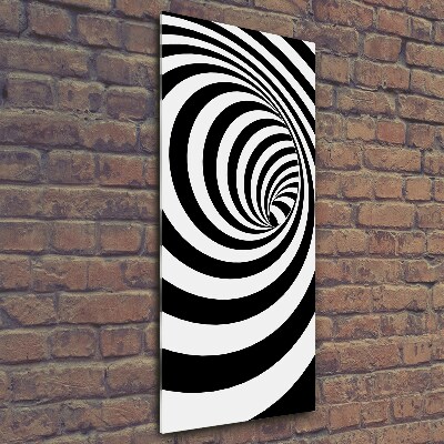 Wall art on glass Striped spiral