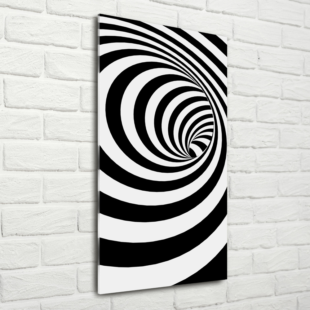 Wall art on glass Striped spiral