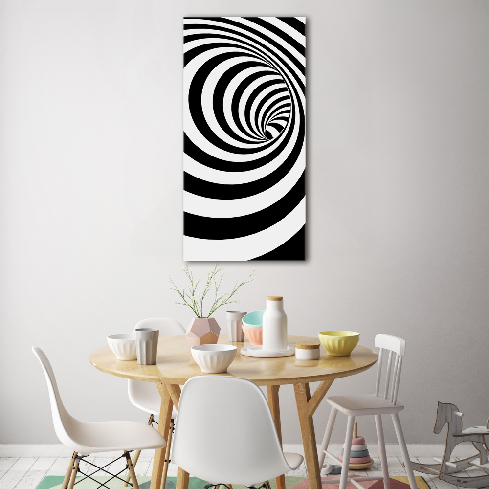 Wall art on glass Striped spiral