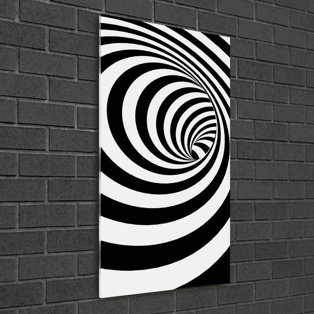 Wall art on glass Striped spiral